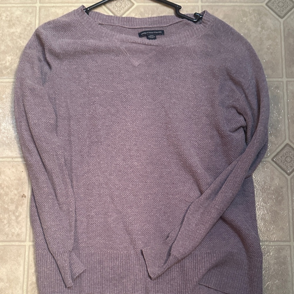 American Eagle Outfitters Lavender Scoop Neck Sweater